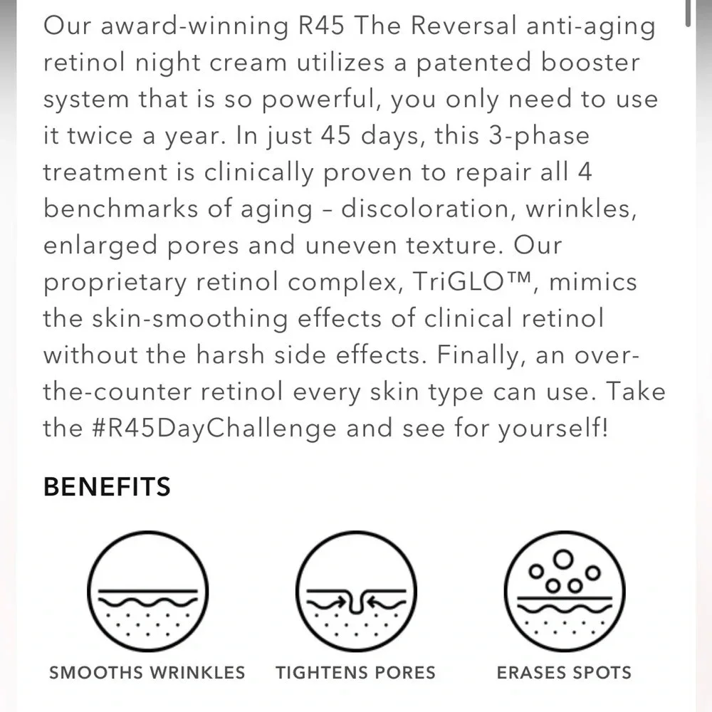 BeautyBio R45 The Reversal 3 Phase Anti-Aging Retinol Night Cream